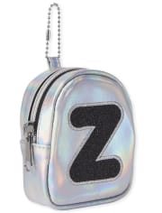 Girls Holographic Initial Backpack Pouch