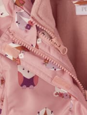 Chaqueta 3 en 1 estampada para niñas pequeñas