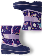 Toddler Girls Print Snow Boots