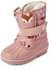 Toddler Girls Print Snow Boots