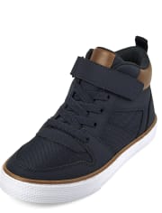 Boys Lace Up Hi Top Sneakers