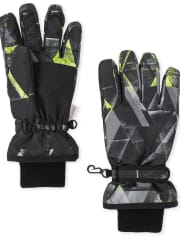 Boys Geometric Glacier Fleece Gloves