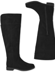 Girls Tall Faux Suede Boots