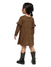 Baby And Toddler Girls Leopard Babydoll Dress