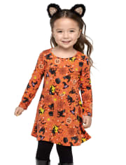 Toddler Girls Halloween Skater Dress