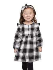 Toddler Girls Matching Family Plaid Ruffle Dress