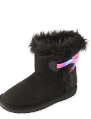 Girls Ombre Criss-Cross Faux Suede Boots