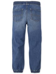 Boys Denim Pull On Jogger Pants