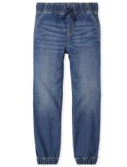Boys Denim Pull On Jogger Pants