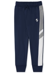 Boys Fleece Performance Colorblock Jogger Pants