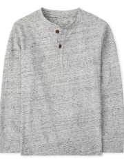 Camiseta con cuello henley Marled para niños