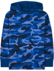 Haut à capuche camouflage pour garçon