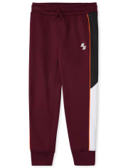 Pantalones jogger de polar Performance Colorblock para niños