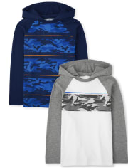 Boys Graphic Hoodie Top 2-Pack