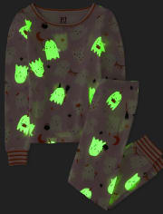 Pijama de algodón de ajuste ceñido Fa-Boo-Lous Glow para niñas