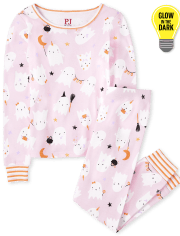 Pijama de algodón de ajuste ceñido Fa-Boo-Lous Glow para niñas