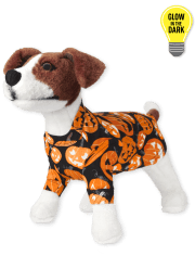 Dog Matching Family Glow Pumpkin Patch Cotton Pajamas