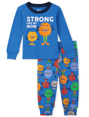 Baby And Toddler Boys Monster Snug Fit Cotton Pajamas