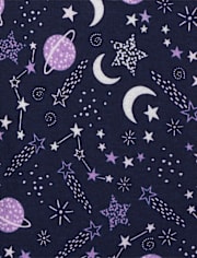 Pyjama en coton ajusté Moon pour bébé et toute-petite fille