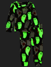 Unisex Baby And Toddler Glow Ghost Snug Fit Cotton Pajamas