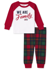 Unisex Baby And Toddler Matching Family We Are Family 2022 Snug Fit Cotton Pajamas