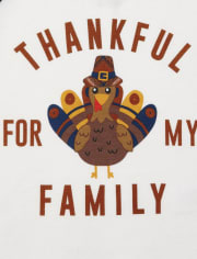 Baby And Toddler Matching Family Thankful For Family Snug Fit Cotton Pajamas