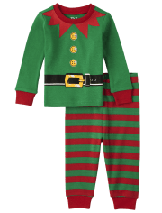 Pijama de algodón unisex para bebés y niños pequeños Elf Snug Fit