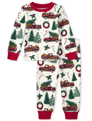 Unisex Baby And Toddler Matching Family O Christmas Tree Snug Fit Cotton Pajamas