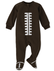 Fleece sales football onesie