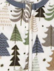 Pijama de una pieza de forro polar para bebés y niños pequeños Bear Forest, paquete de 2