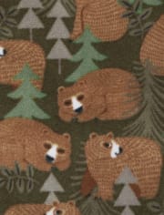 Pijama de una pieza de forro polar para bebés y niños pequeños Bear Forest, paquete de 2