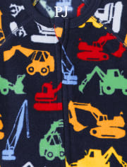 Lot de 2 pyjamas une pièce en molleton à carreaux pour bébé et tout-petit garçon
