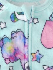 Baby And Toddler Girls Squishy Fleece One Piece Pajamas