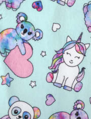 Baby And Toddler Girls Squishy Fleece One Piece Pajamas