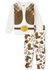 Unisex Baby And Toddler Matching Family Cowboy Crew Snug Fit Cotton Pajamas
