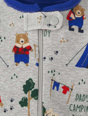 Baby And Toddler Boys Bear Snug Fit Cotton One Piece Pajamas 3-Pack