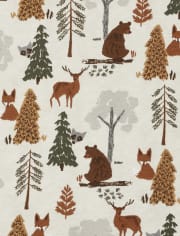 Kids Matching Family Woodland Friends Snug Fit Cotton Pajamas