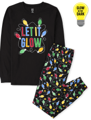 Adult Matching Family Let it Glow Lights Cotton Pajamas
