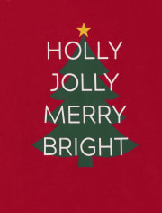 Unisex Adult Matching Family Holly Jolly Cotton Pajamas