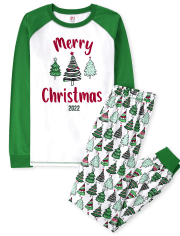 Unisex Adult Matching Family Merry Christmas 2022 Cotton Pajamas