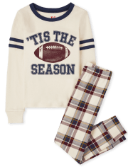 Unisex Kids Matching Family 'Tis the Season for Football Snug Fit Cotton Pajamas