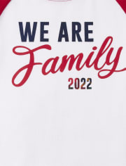Unisex Kids Matching Family We Are Family 2022 Snug Fit Cotton Pajamas