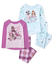 Paquete de 2 pijamas para dormir para niñas