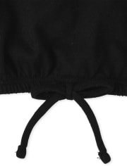 Girls Graphic Tie Front Top
