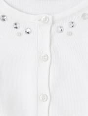 Girls Jeweled Cardigan