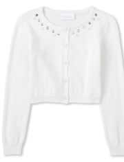 Girls Jeweled Cardigan