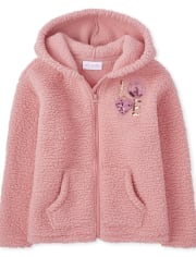 Girls Love Sherpa - Sweat à capuche zippé