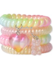 Girls Candy Bear Coil Bracelet 4-Pack
