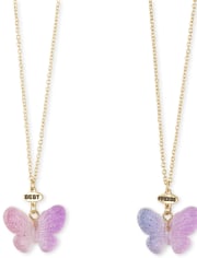 Girls Butterfly BFF Locket Necklace 2-Pack