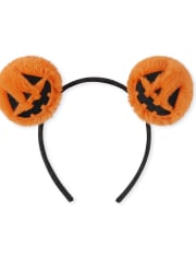 Girls Faux Fur Pumpkin Headband
